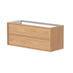 Apatinė spintelė Home 121 cm rudo ąžuolo faneruotė, dviguba 